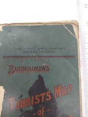 Vintage Tourist’s Map of England and Wales Bartholomew’s Linen
