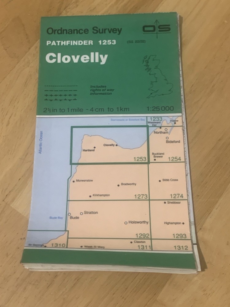 Ordnance Survey Pathfinder Map 1253 Clovelly North Devon Coast & Hartland OS
