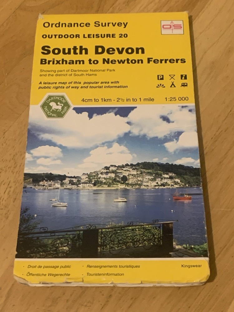 Ordnance Survey Outdoor Leisure 20 South Devon Brixham To Newton Ferrers 1995 OS