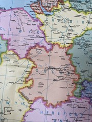 The County Boundaries 1974 by Geographers A to Z Folding Paper Map