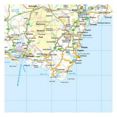 UK A B Roads Motorway London Ireland Wall Map Laminated Large Wall Map 120X83cm