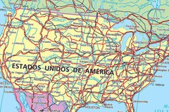 Map Of The World Political Detail City Poster Travel Print Spanish Version A1 A2