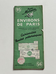 Vintage Carte Michelin Paper Map.no 95, Environs De Paris, 1950’s approx