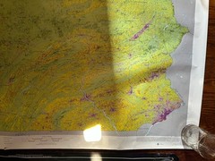 2 Posters Geology Geography PA DCNR USGS Maps Digital Elevation Land Cover 1999