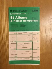 1989 Ordnance Survey Pathfinder Map 1119 TL 00/10 St Albans And Hemel Hempstead