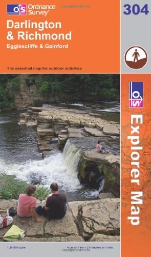 Darlington and Richmond: Sheet 304 (OS E… by Ordnance Survey Sheet map, folded