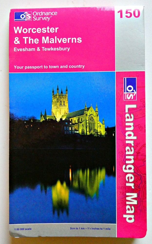 ORDNANCE SURVEY “Worcester and the Malverns, Evesham and Tewkesbury” Sheet 150
