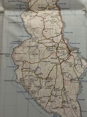 STRANRAER Ordnance Survey CLOTH One Inch Map Sheet 80 1955 Loch Ryan Luce Bay
