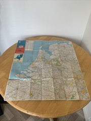 Vintage ESSO Autokaart Nederland Road Map 1:400,000 (Two Shillings) Holland
