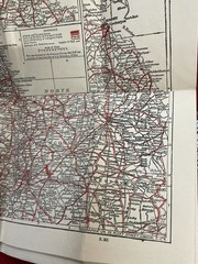 Large , Geographia Vintage Map Northern Counties Uk RARE