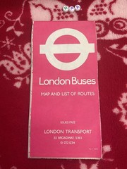 London Buses Fold Out Vintage Map & List Of Routes London Transport 1975