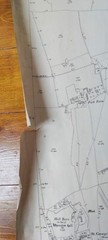 VINTAGE 1904 ORDNANCE SURVEY ROLLED MAP WESTHORPE 104CM X 73CM