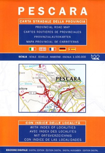 PESCARA PROVINCIAL ROAD MAP (1:100, 000) (ITALIAN EDITION) By Litografia NEW