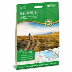 Norway Haukelifjell: 3004 walking hiking map 1:50K incl ski routes