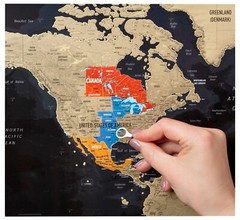 Personalized Scratch Travel Map – Scratch off World Map with Country Flags