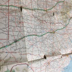 Vintage 1976 AAA Central States Travel Road Map