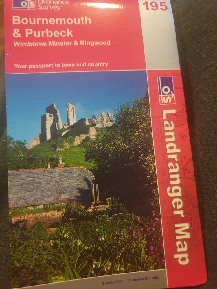 OS Landranger Map 195 Bournemouth & Purbeck ebay uk