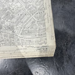 Ordinance Survey 25 Inch To The Mile Large Scale Map 1935 Southwark. London
