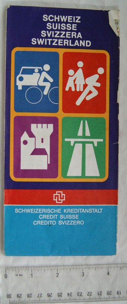 1988 Credit Suisse road map of Switzerland