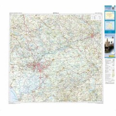 Spain Provincial Map: Sevilla driving topographic 1:200K