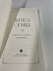 Bistros of Paris by Hamburger, Barbara Paperback / softback Book
