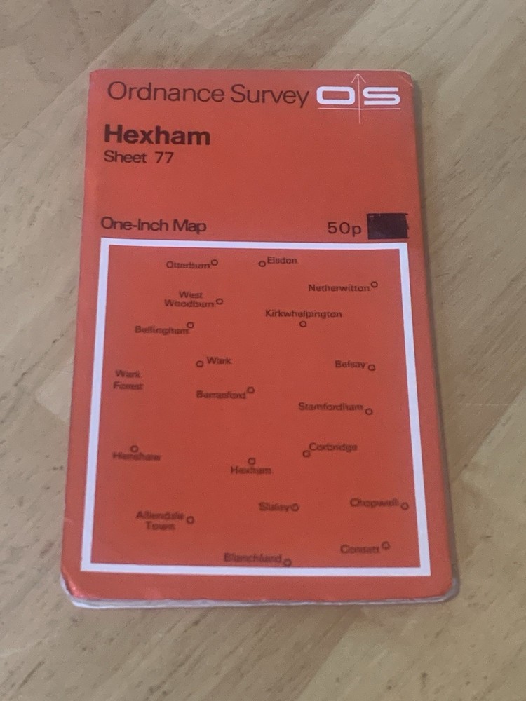 Ordnance Survey One Inch Map 77 Hexham OS