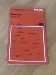 Ordnance Survey One Inch Map 77 Hexham OS