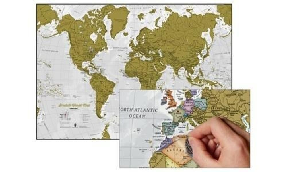 Scratch the World wall map Map Book