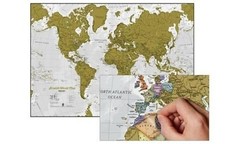 Scratch the World wall map Map Book