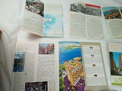 Vtg Tourist Guide Maps,France, Italy,Souvenir,Napoli,Sorrento,Procida,Rome,Paris