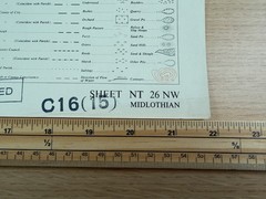 Vintage 1958 Ordnance Survey Map NT 26 NW Midlothian Colinton Pentland Hills 6″