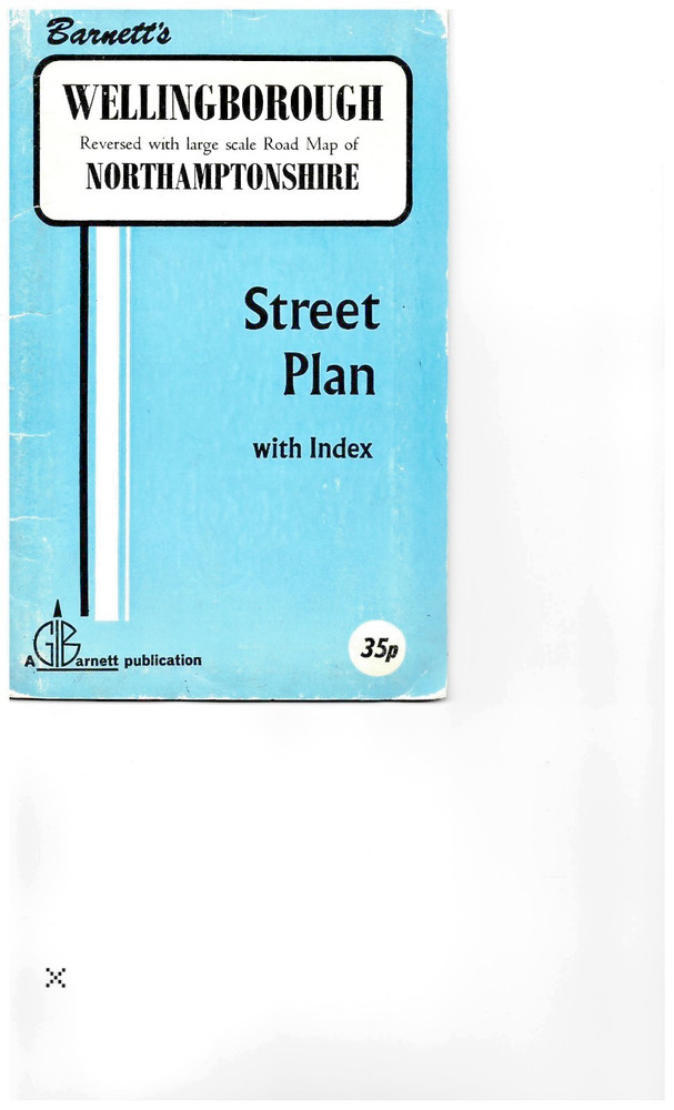 WELLINGBOROUGH Street plan with index – by Barnett’s circa 1970’s