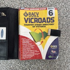 RACV VicRoads Country Street Directory 6th Edition 2004 + RACV Leather Binder