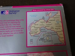 OS MAP LAND’S END ISLES of SCILLY PENZANCE St IVES NEWLYN HELSTON REDRUTH