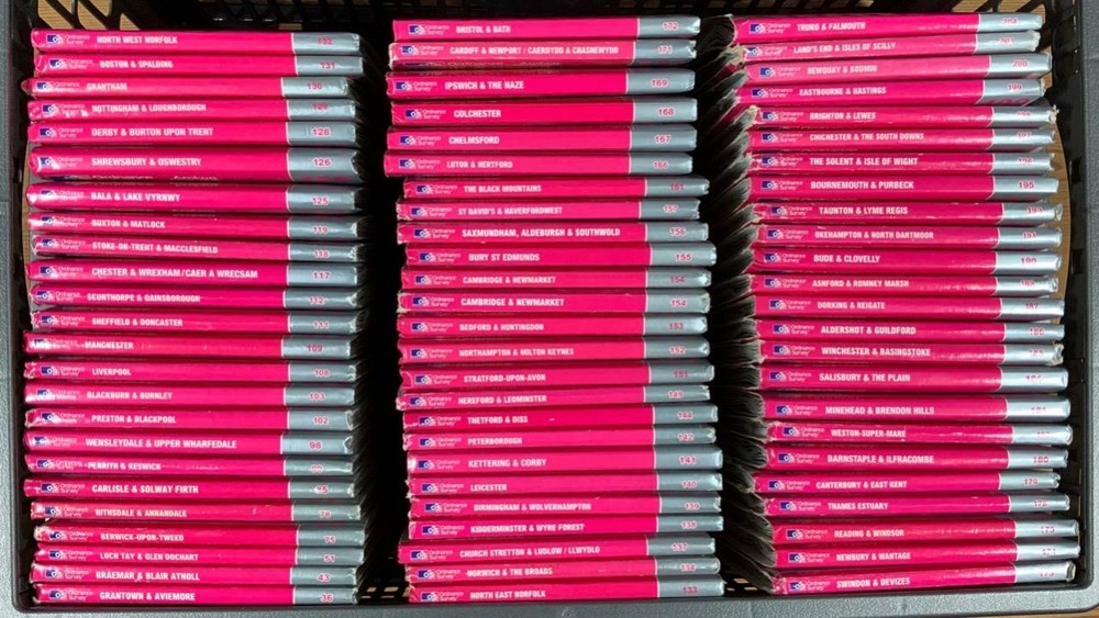 Ordnance Survey Landranger Maps, silver stripe covers, VG, choose one or more