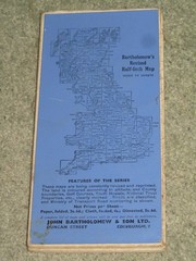 1951 Bartholomews Revised Half Inch Map: sheet 7 North Somerset – on cloth