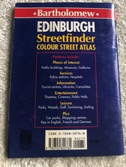 Edinburgh Streetfinder Colour Street Atlas, Bartholomew 1991