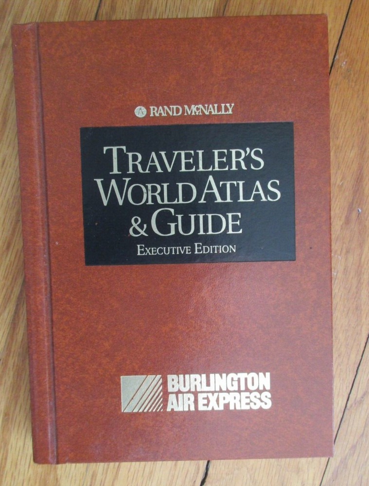 Burlington Air Express Traveler’s World Atlas VTG 1996 256 pages Executive Ed