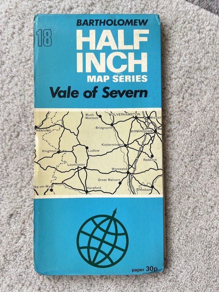 Bartholomew Map Vale Of Severn Worcester Vintage 70s 1971 Paper ½” Free Post UK