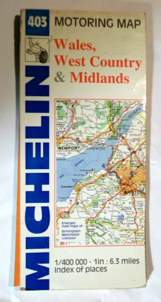 WALES, WEST COUNTRY & MIDLANDS AREA FOLD OUT MAP 1997