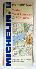 WALES, WEST COUNTRY & MIDLANDS AREA FOLD OUT MAP 1997