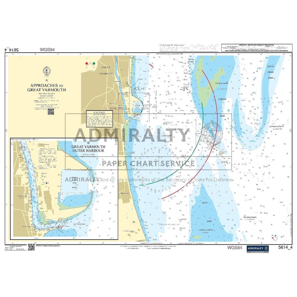 Admiralty Small Craft Chart 5614_4: Approaches to Great Yarmouth