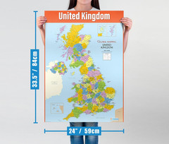 Education Map of the Uk Poster, Extra Large A1 Gloss Paper (850 Mm X 594 Mm)