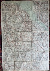 MAP Geographia Road Map. Bath & BristoL. Cloth Backed Possibly 1921