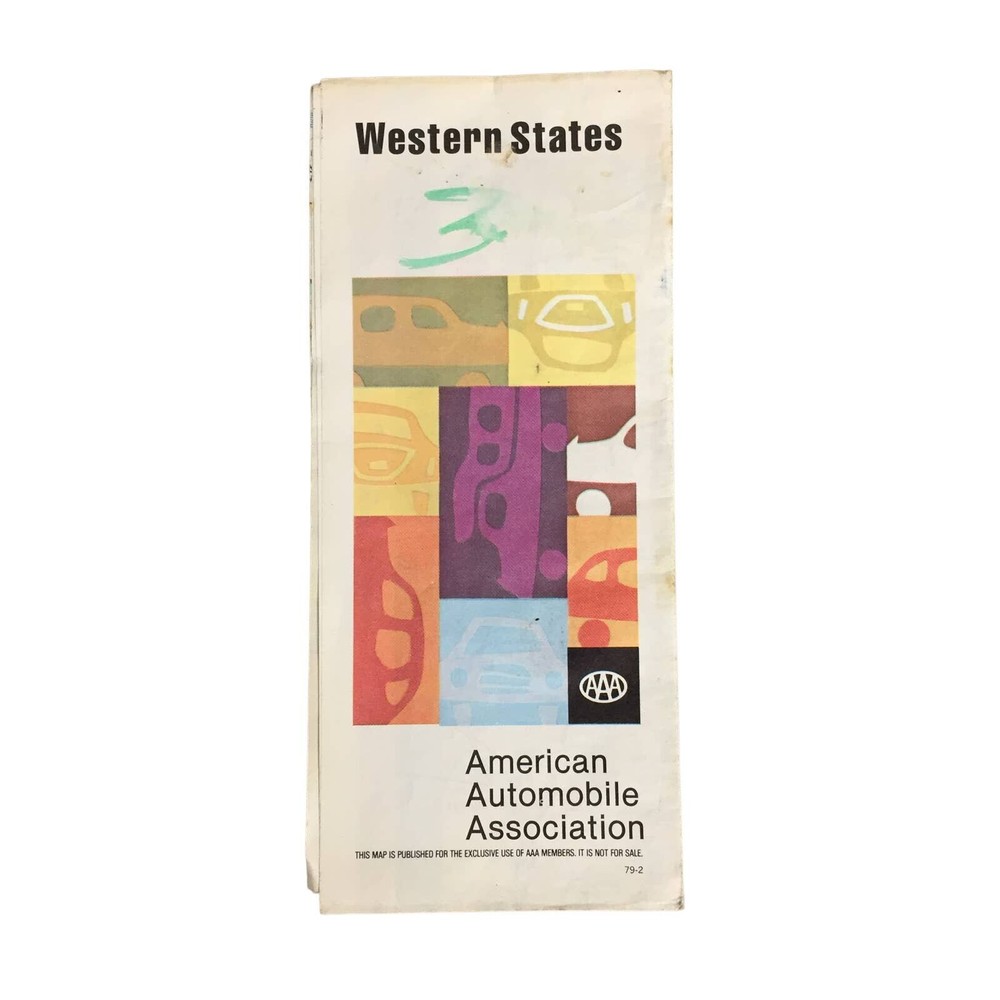 Vintage 1979 AAA Western States South Travel Road Map