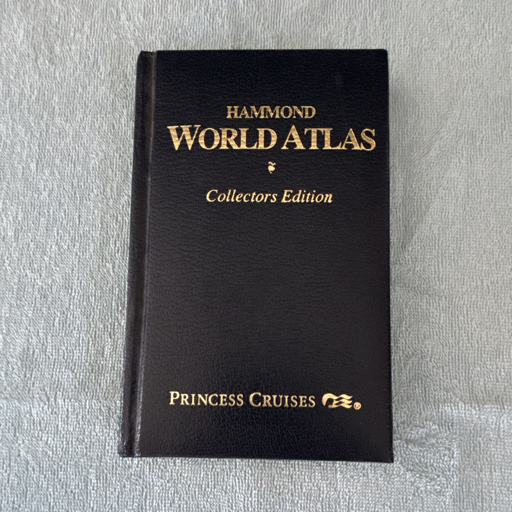 Vintage Hammond World Atlas Collectors Edition Faux Leather Cover, English