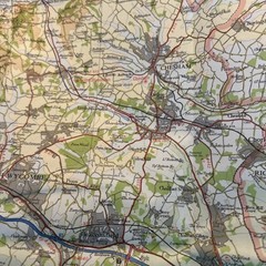 HERTS & BUCKS Bartholomew National Map Series No 15 1975 Watford Ware Baldock