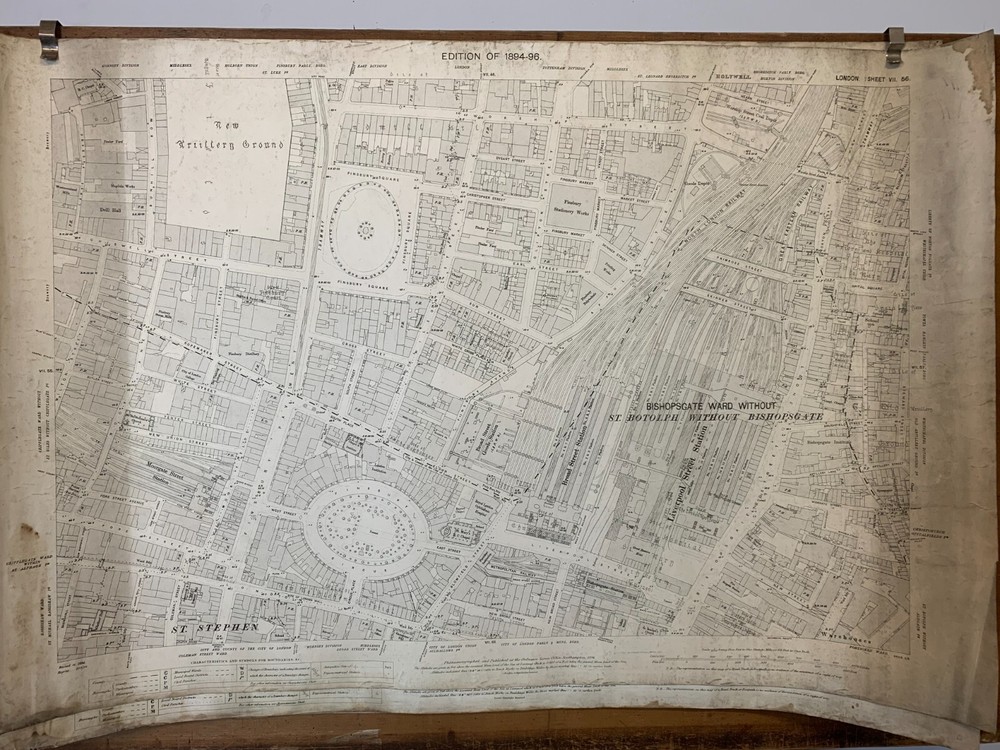 Land registry ordnance survey London maps CITY OF LONDON 1896