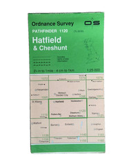OS Ordnance Survey, Pathfinder Map, Sheet: 1120 Hatfield & Chesthunt