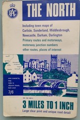 RAC Road Map of THE NORTH 3 Miles to 1 Inch – late 1960s / early 1970s ??
